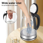 1.8L Electric Glass Kettle 1800W Fast Boil Water Heater with UK Plug
