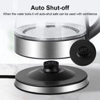 1.8L Electric Glass Kettle 1800W Fast Boil Water Heater with UK Plug