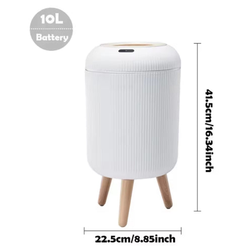 10L Automatic Smart Trash Can with Motion Sensor Lid for Kitchen, Bathroom & Bedroom