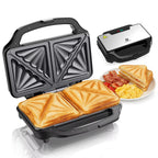 1000W Deep Fill Sandwich Maker with Non-Stick Plates, Temperature Control & UK Plug