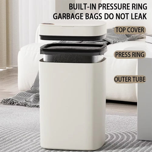 16L Smart Sensor Trash Can with Automatic Lid – Waterproof Waste Bin for Kitchen & Bathroom