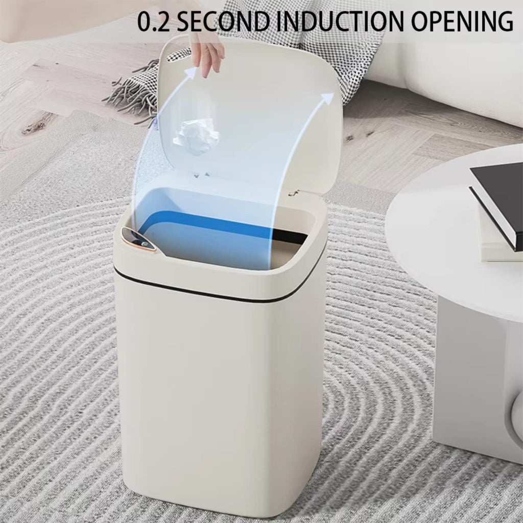 16L Smart Sensor Trash Can with Automatic Lid – Waterproof Waste Bin for Kitchen & Bathroom