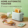 2-Slice Automatic Bread Toaster with Adjustable Browning Control for Breakfast Green color