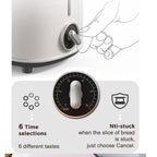 2-Slice Automatic Bread Toaster with Adjustable Browning Control for Breakfast Green color