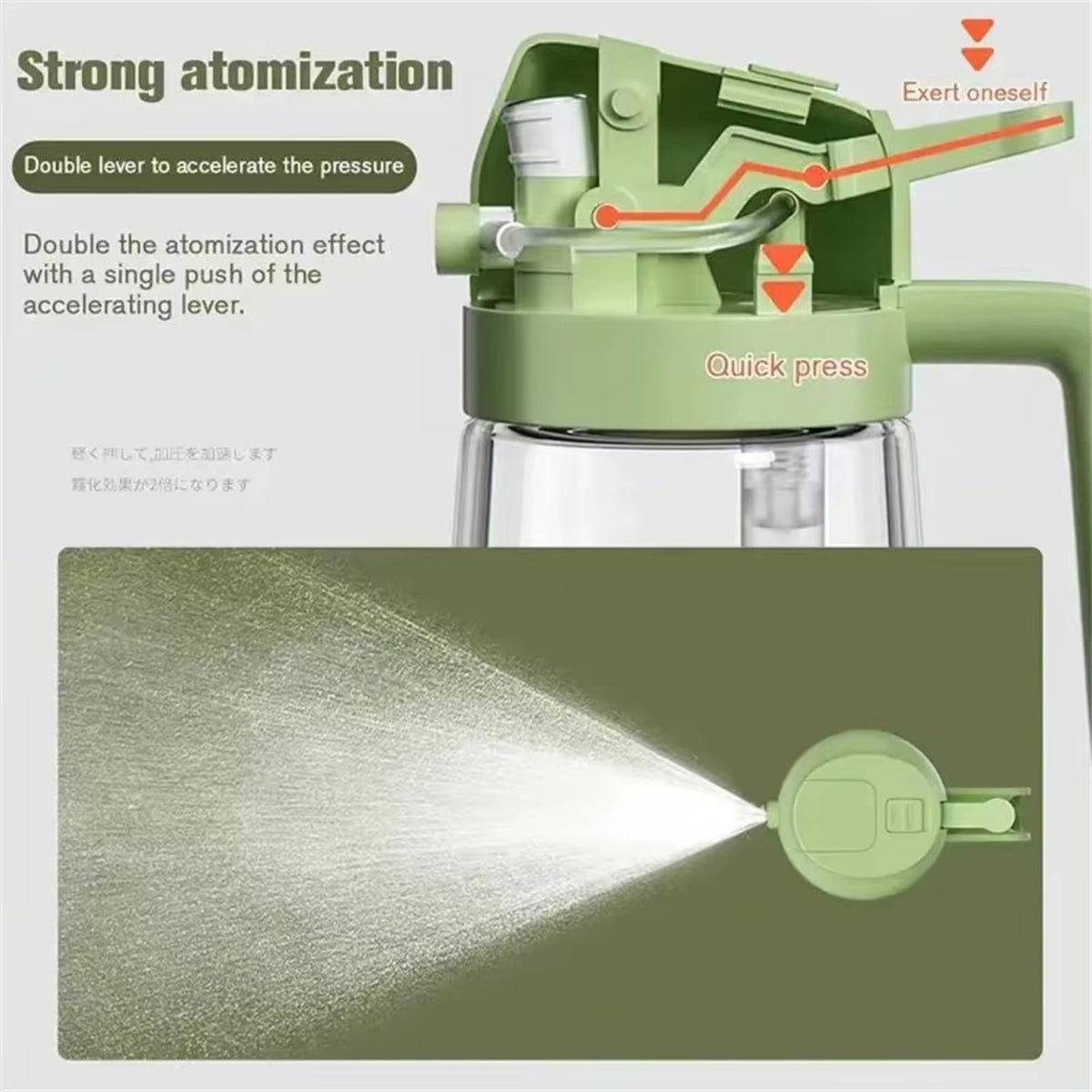 2-in-1 Olive Oil Sprayer & Dispenser 470ml Glass Bottle for Cooking