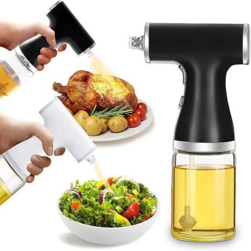 2-in-1 USB-C Rechargeable Electric Oil Sprayer & Dispenser 260ml for Cooking & BBQ