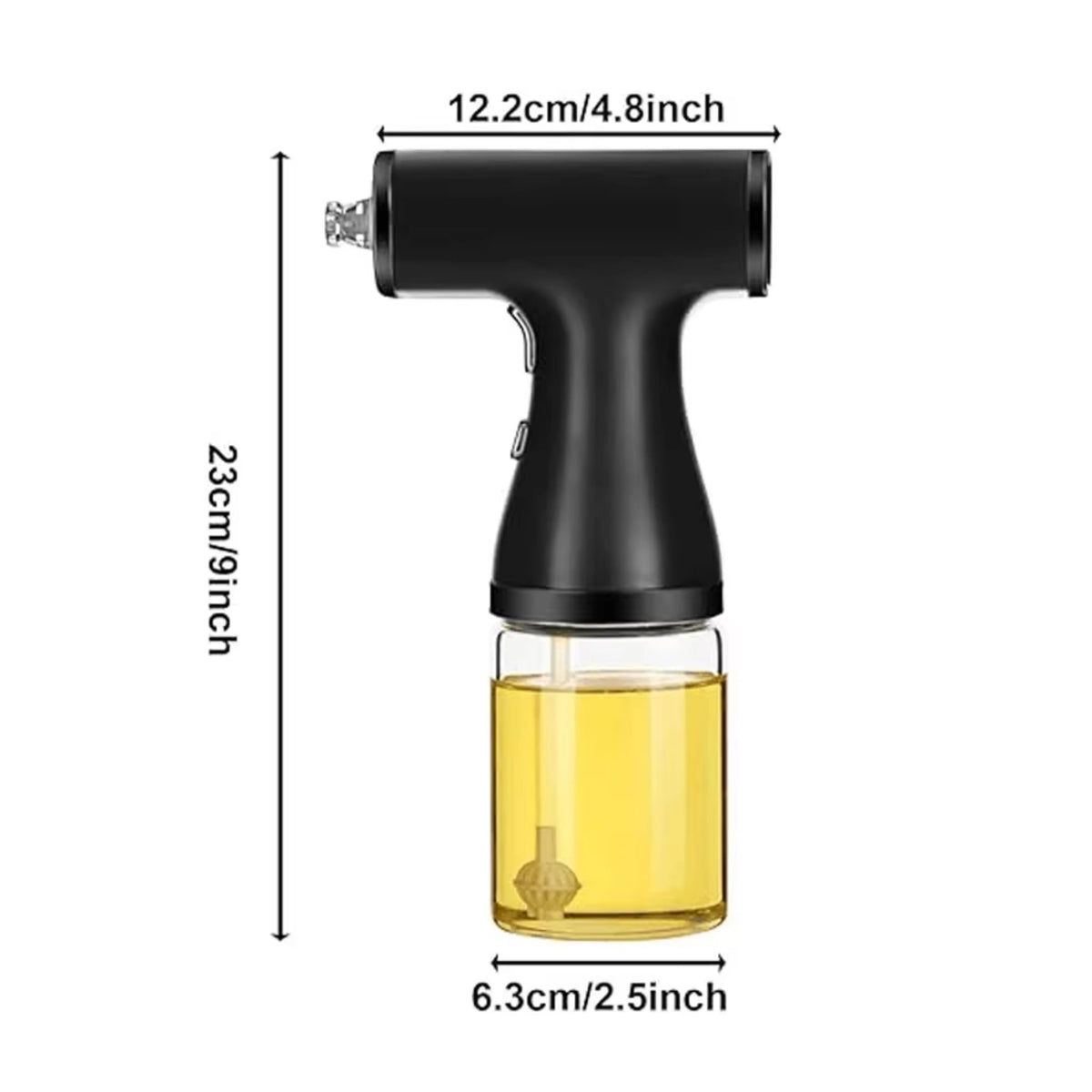 2-in-1 USB-C Rechargeable Electric Oil Sprayer & Dispenser 260ml for Cooking & BBQ