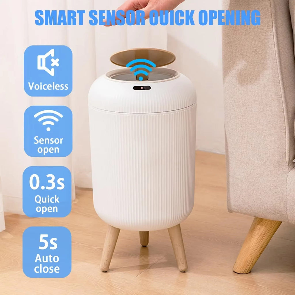 10L Automatic Smart Trash Can with Motion Sensor Lid for Kitchen, Bathroom & Bedroom