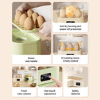 200W Electric Egg Cooker & Steamer with Timer for Quick Breakfast