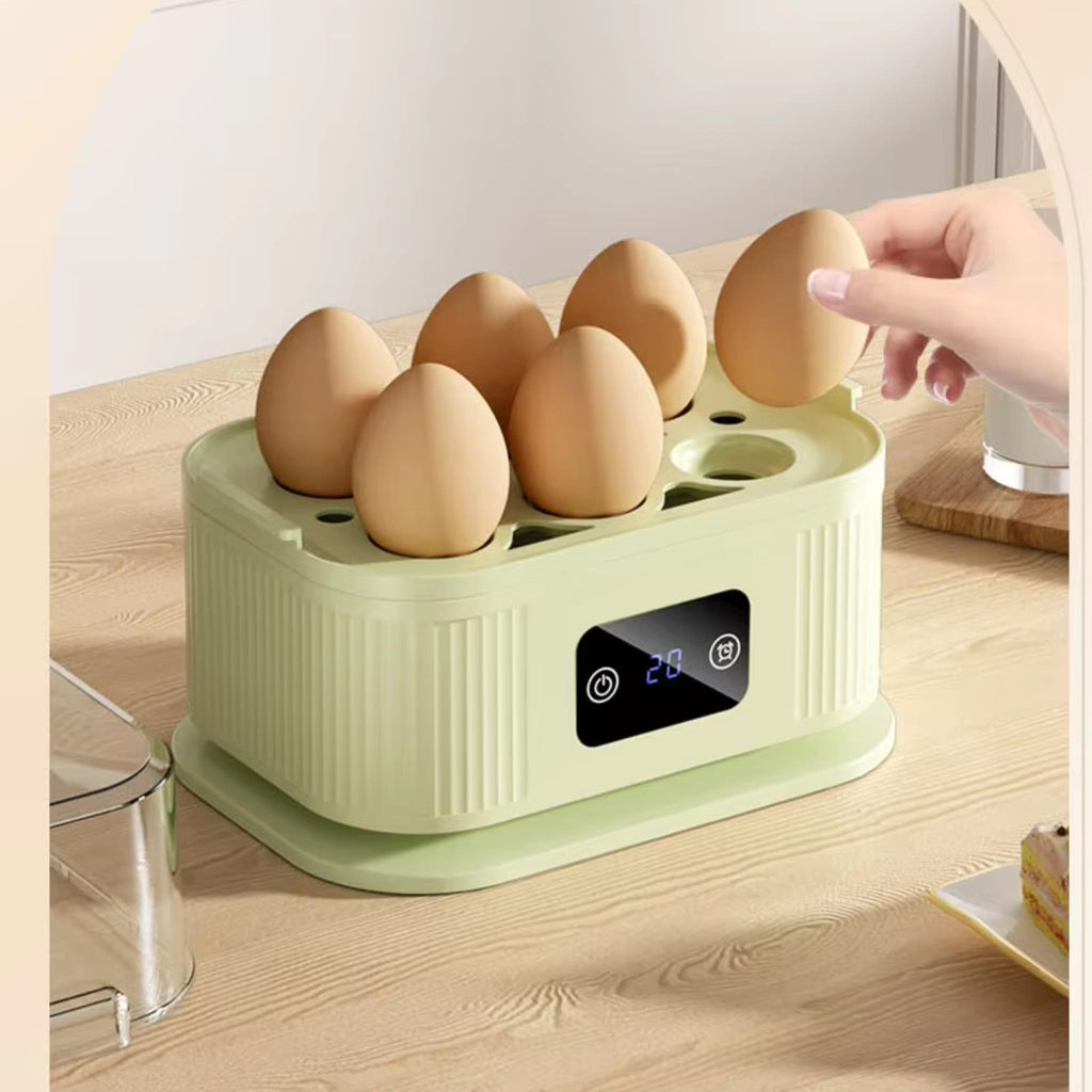 200W Electric Egg Cooker & Steamer with Timer for Quick Breakfast