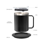 350ml USB Heated Coffee Mug with Smart Cup Warmer for Travel & Office