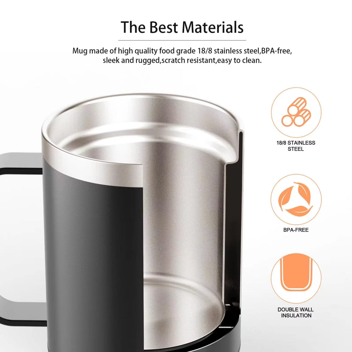 350ml USB Heated Coffee Mug with Smart Cup Warmer for Travel & Office