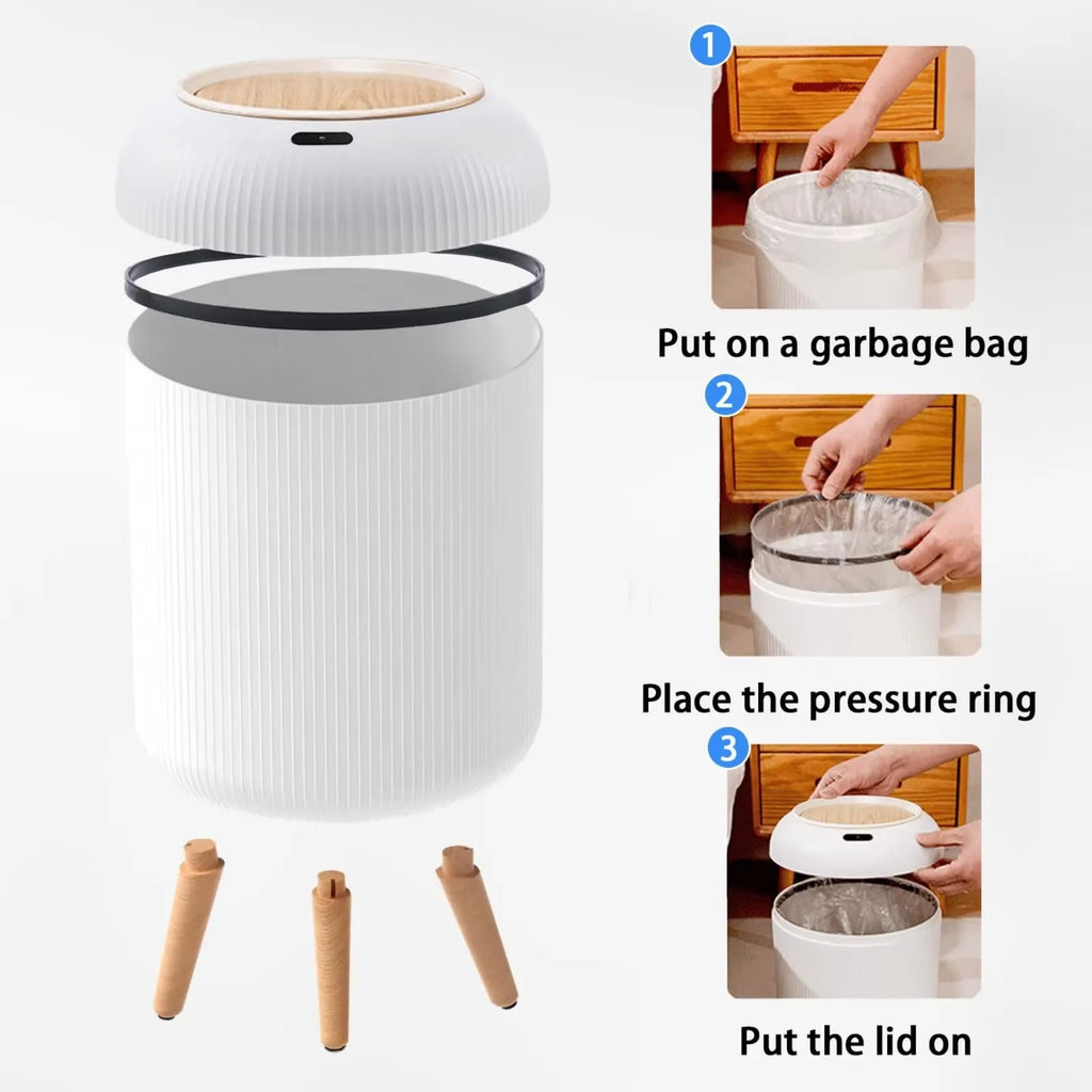 10L Automatic Smart Trash Can with Motion Sensor Lid for Kitchen, Bathroom & Bedroom