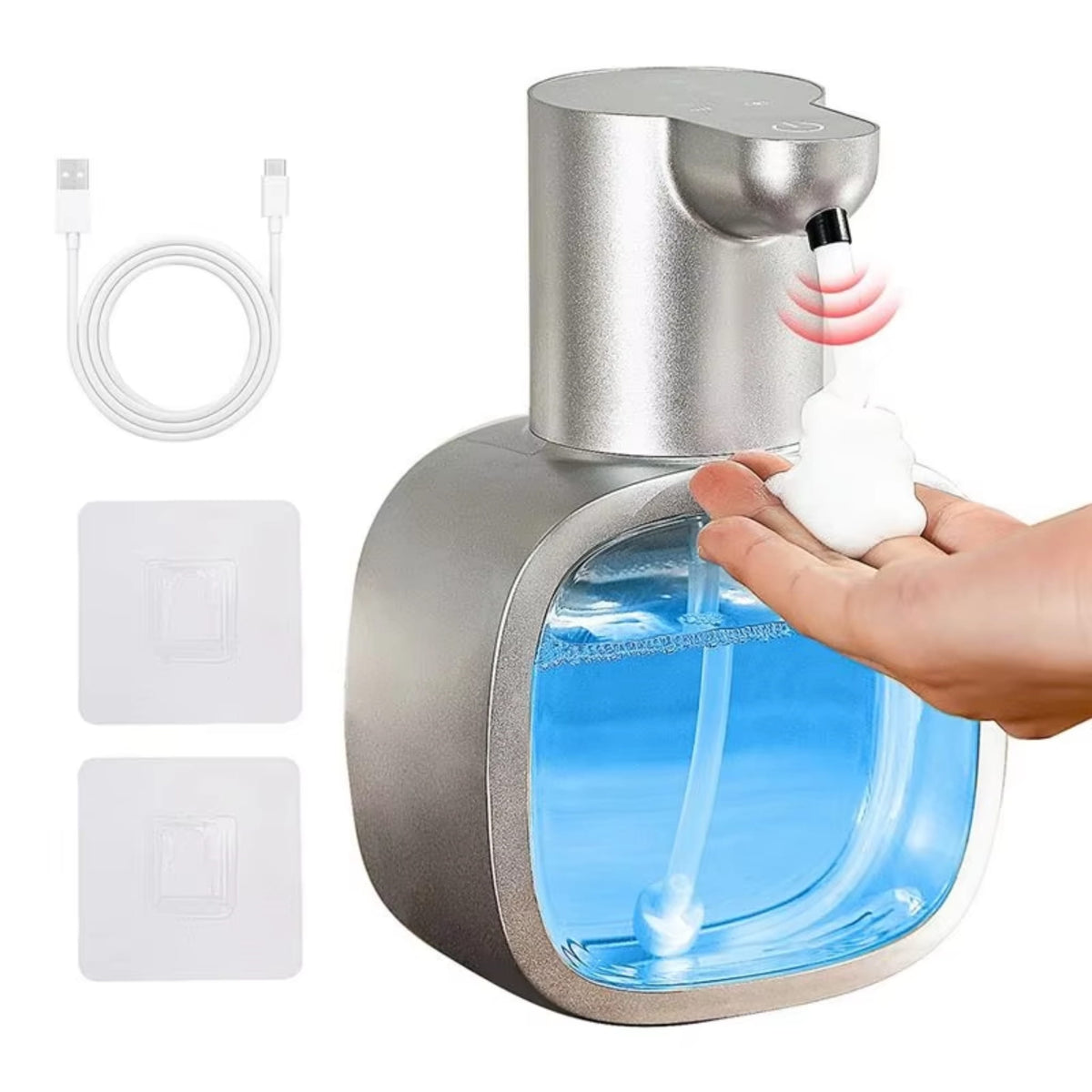 500ml Automatic Foam Soap Dispenser with Touchless Sensor & Rechargeable Design