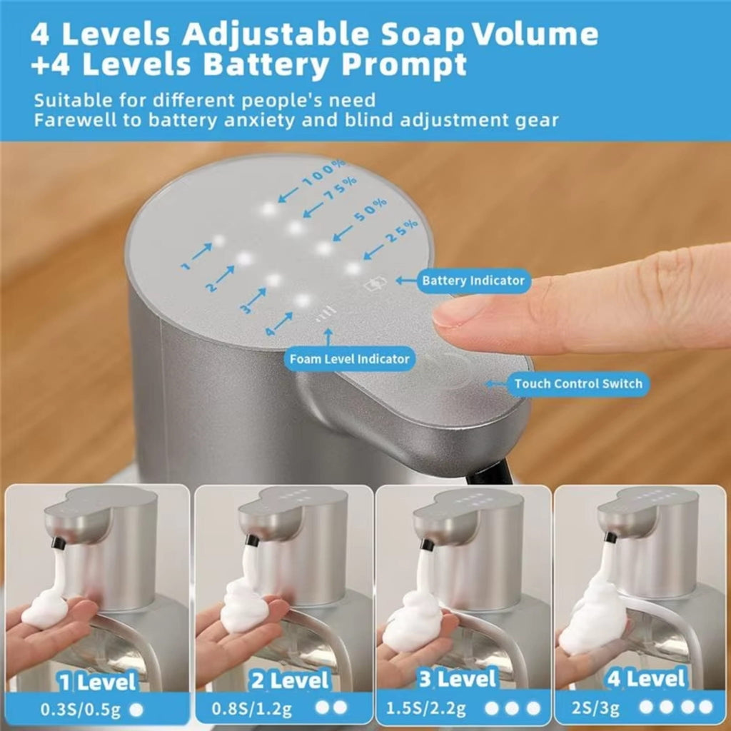 500ml Automatic Foam Soap Dispenser with Touchless Sensor & Rechargeable Design