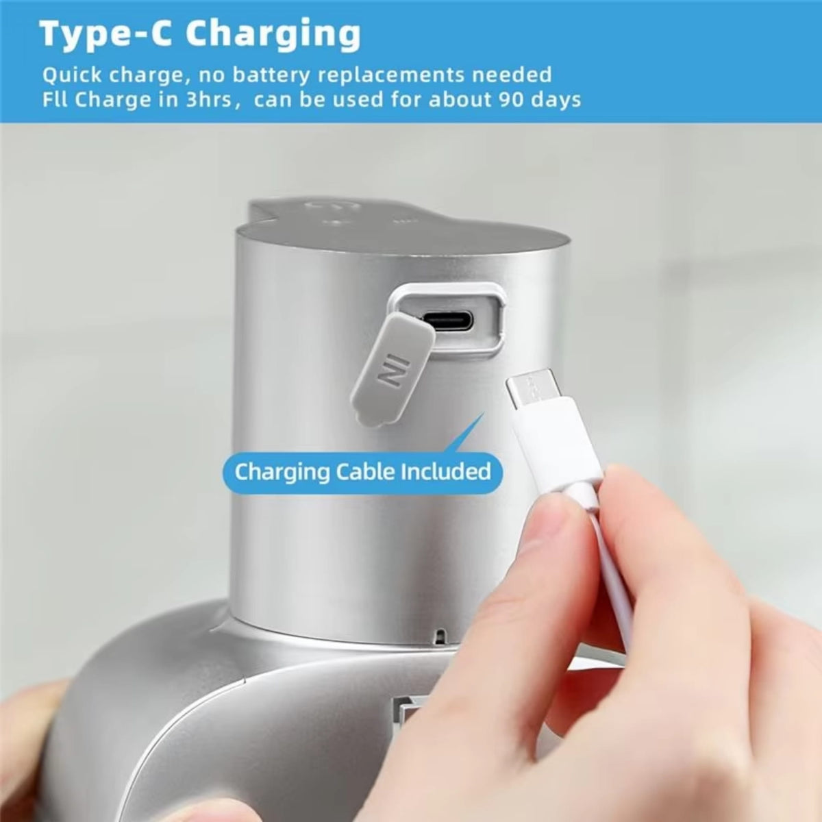 500ml Automatic Foam Soap Dispenser with Touchless Sensor & Rechargeable Design