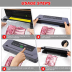Food Vacuum Sealer Machine with Built-in Cutter & 5 Sealing Modes