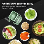 Manual Vegetable Cutter, Slicer, Grater & Shredder for Kitchen Prep 4-in-1