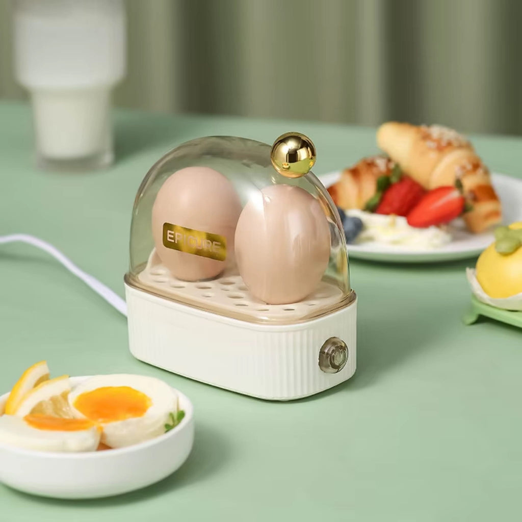 Mini Electric Egg Steamer & Cooker with Auto Shut-Off for Breakfast