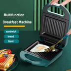 Portable Electric Sandwich Maker with Non-Stick Plates for Breakfast, Waffles & Toast