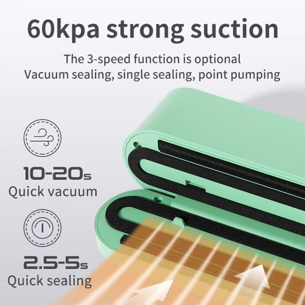 Portable Mini Vacuum Sealer Machine for Food Packaging & Fresh Storage