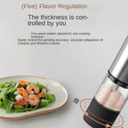 Rechargeable Electric Salt & Pepper Grinder with Adjustable Coarseness
