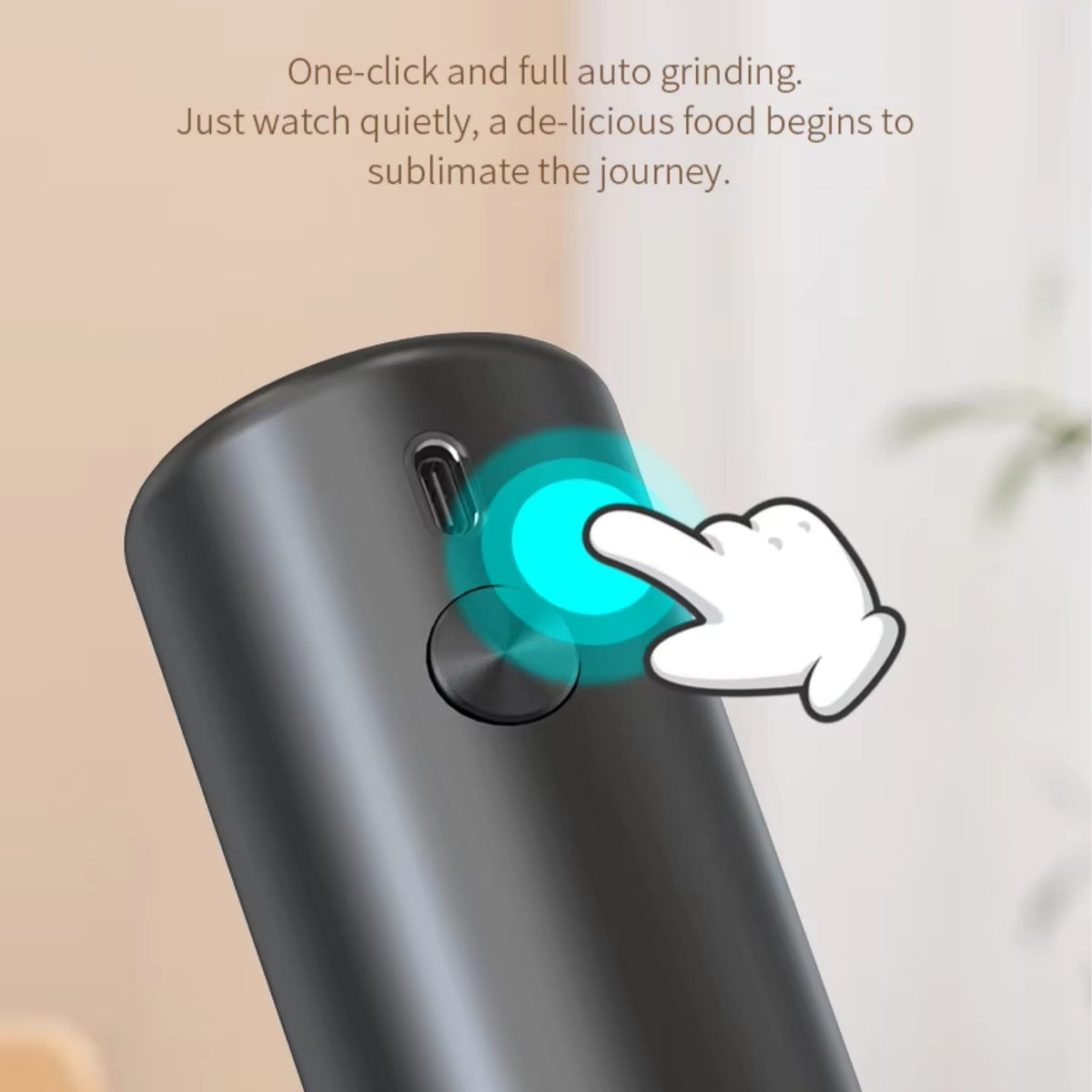 Rechargeable Electric Salt & Pepper Grinder with Adjustable Coarseness