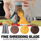 Rotary Cheese Grater & Vegetable Slicer with Stainless Steel Drums