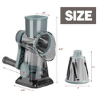 Rotary Cheese Grater & Vegetable Slicer with Stainless Steel Drums