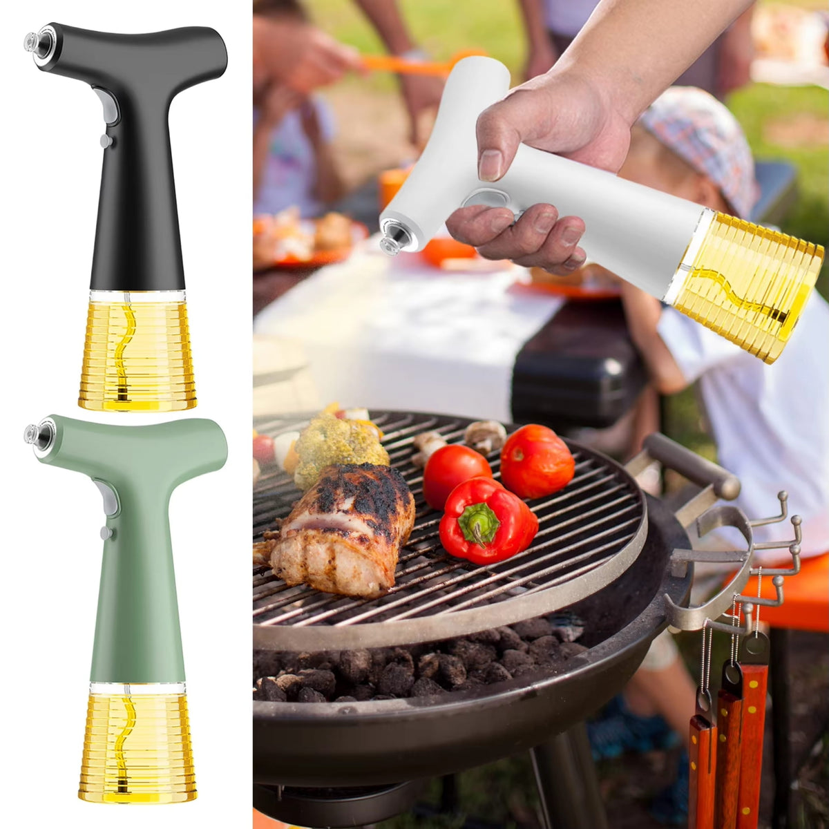 USB Rechargeable Electric Oil Sprayer for Cooking, BBQ & Kitchen Use