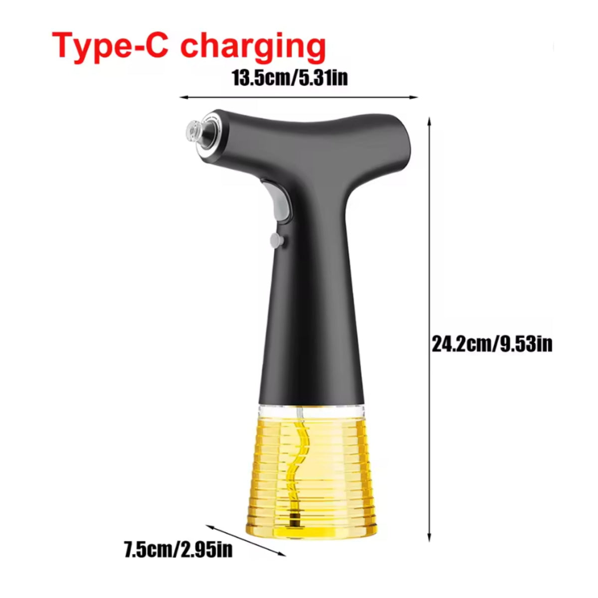 USB Rechargeable Electric Oil Sprayer for Cooking, BBQ & Kitchen Use