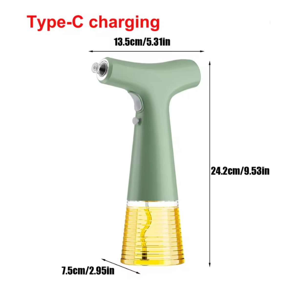 USB Rechargeable Electric Oil Sprayer for Cooking, BBQ & Kitchen Use