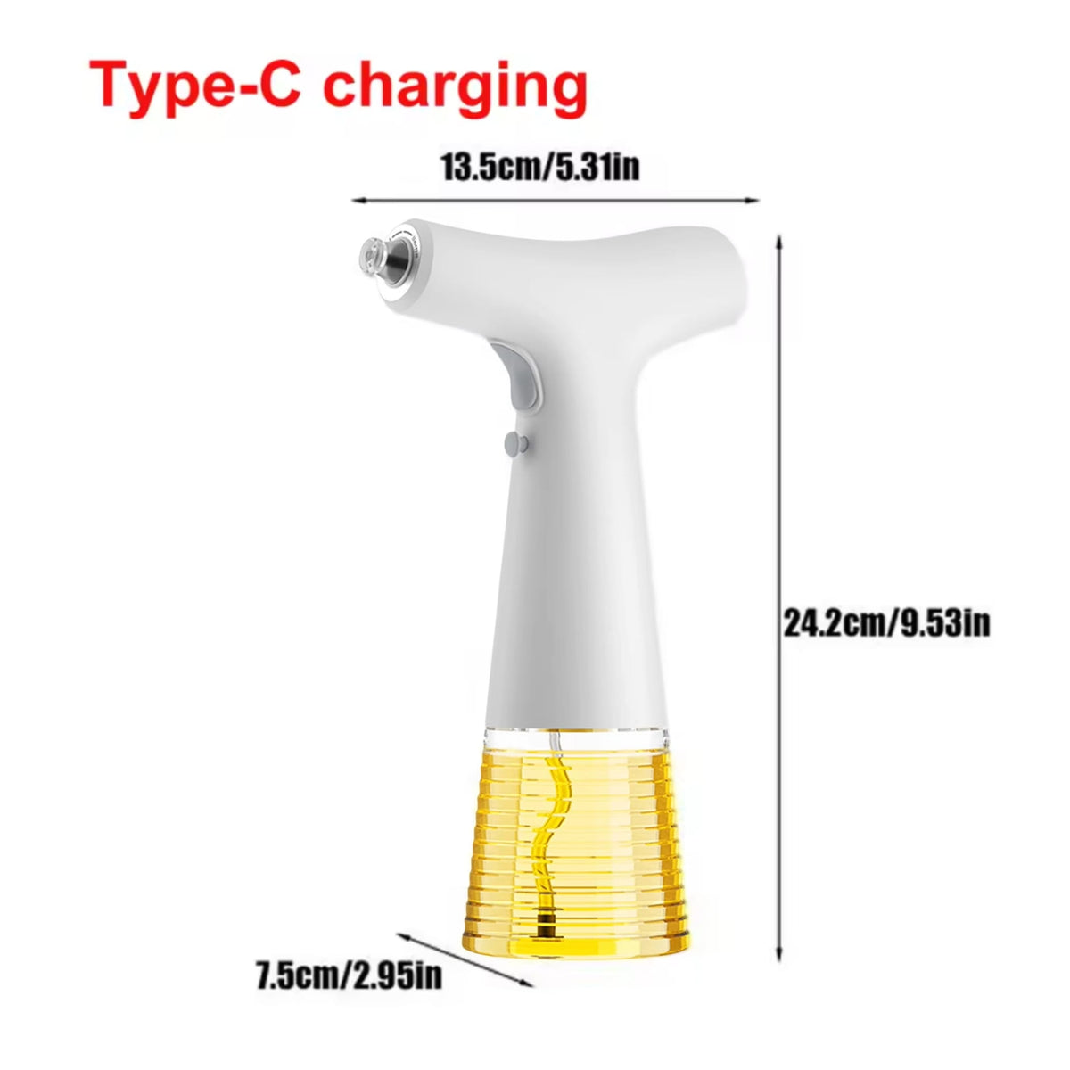 USB Rechargeable Electric Oil Sprayer for Cooking, BBQ & Kitchen Use