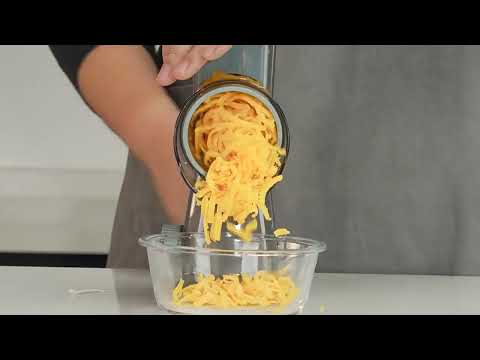 Rotary Cheese Grater & Vegetable Slicer with Stainless Steel Drums